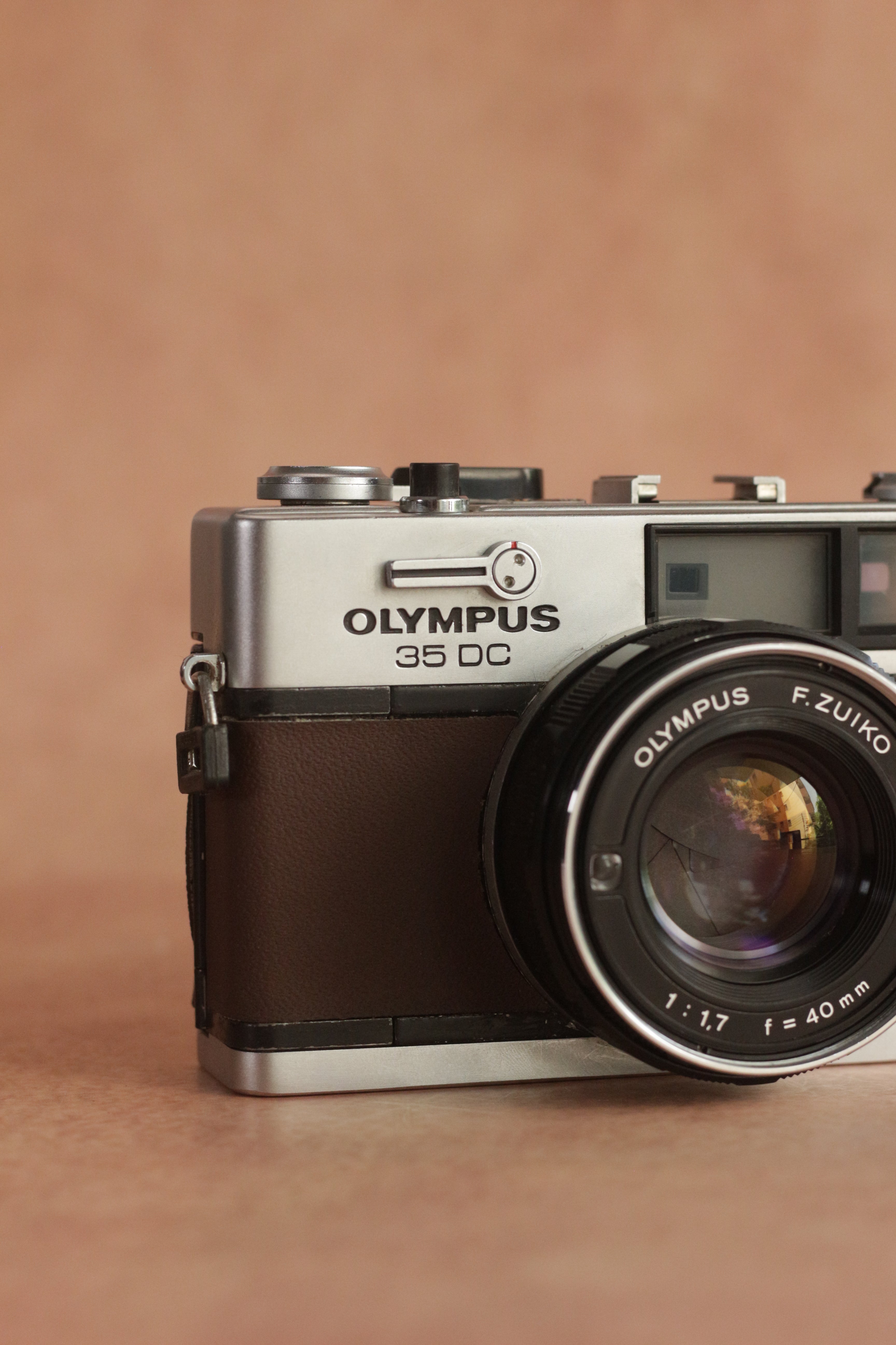 Olympus 35DC EXC — Custom Brown Re-Leather, Working | Film Cam