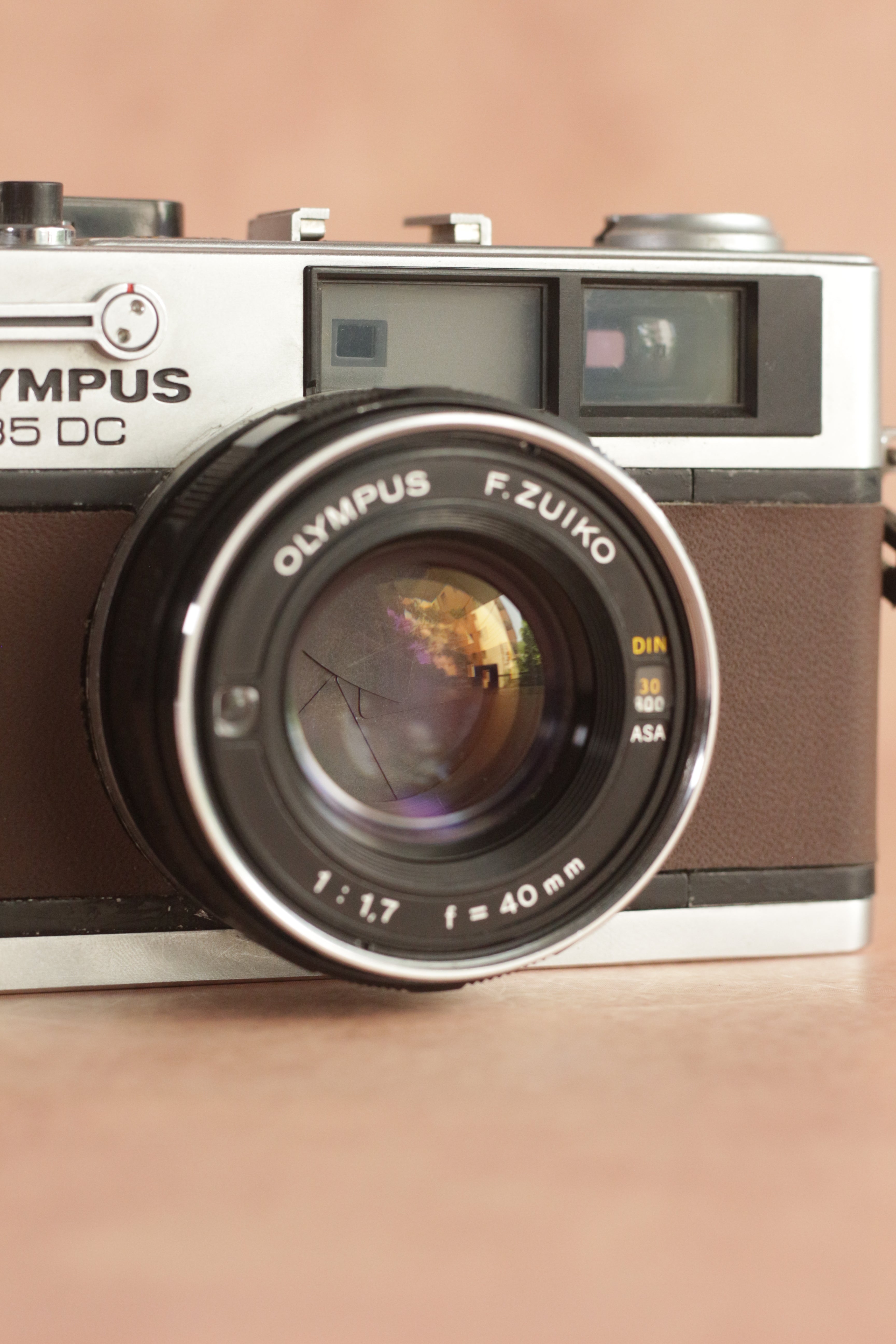 Olympus 35DC EXC — Custom Brown Re-Leather, Working | Film Cam